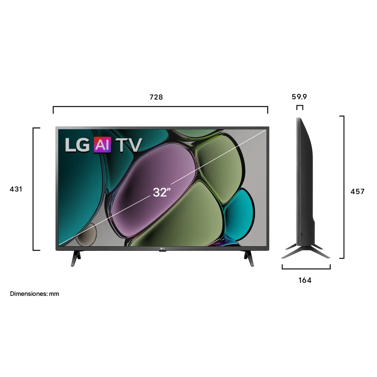 LG - Televisor LED 32 Smart TV HD 32LR600BPSC LG 2025