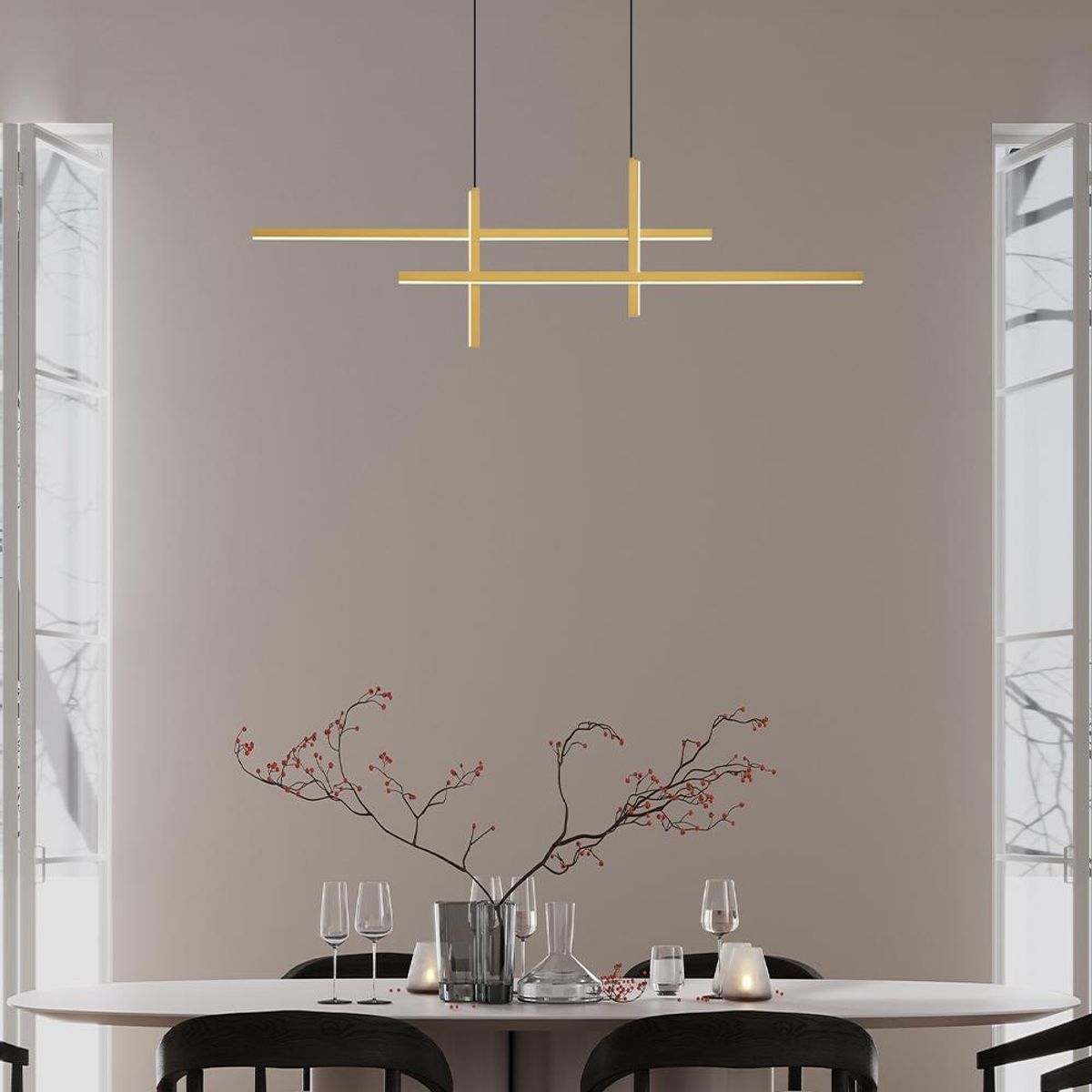 BOSCO - LÁMPARA COLGANTE ANTAMA DORADO LED 40W DIMEABLE 3200K