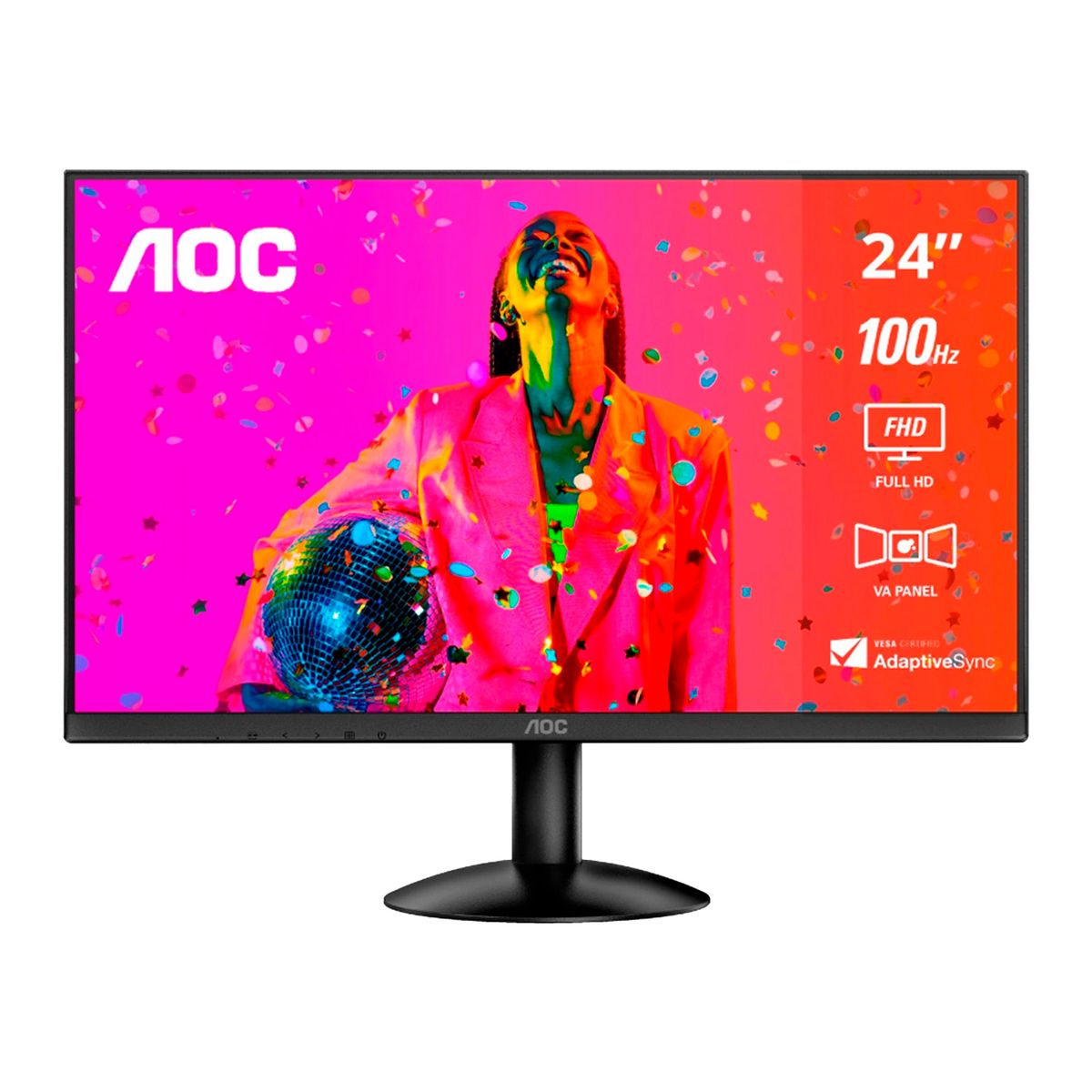 AOC - Monitor AOC 24in FHD VA 100Hz 4ms AdaptiveSync Vesa HDMI