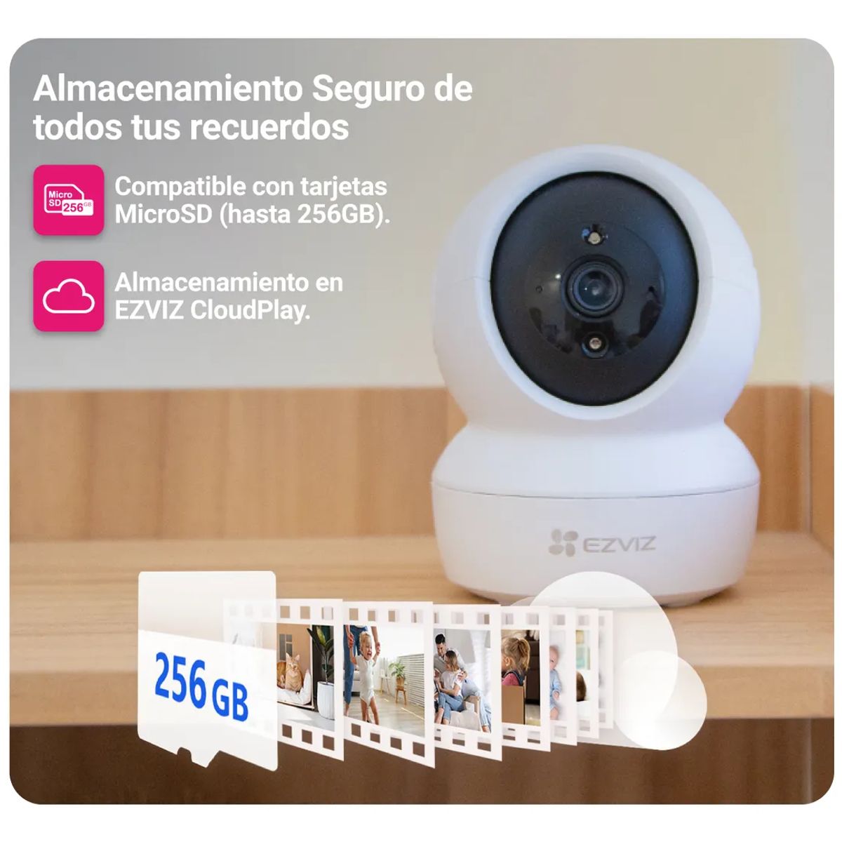 EZVIZ - Camara IP H6C PRO 2K+ 4mp EZVIZ WiFi IR10M Seguimiento Audio
