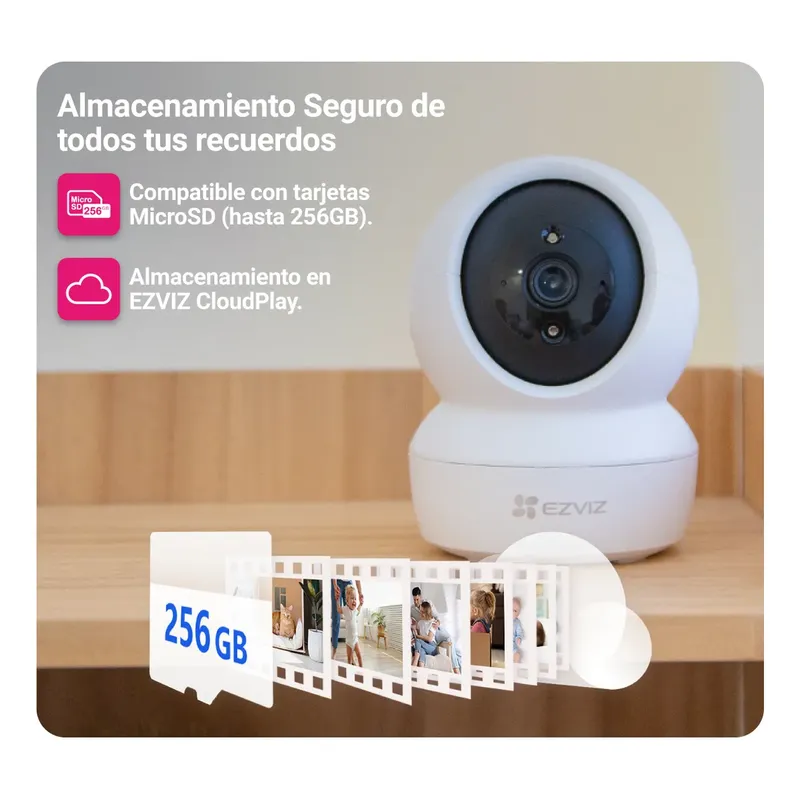 EZVIZ - Camara IP H6C PRO 2K+ 4mp EZVIZ WiFi IR10M Seguimiento Audio