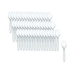 PASTELERIUSCL - 50 Cucharas Helado Cucharas Postres Cucharas Desechables Transparente Cuchara Desechable Cucharas
