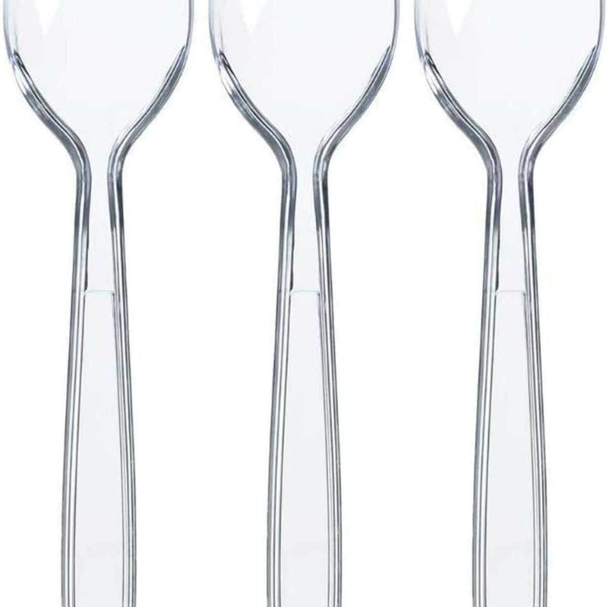 PASTELERIUSCL - 50 Cucharas Helado Cucharas Postres Cucharas Desechables Transparente Cuchara Desechable Cucharas