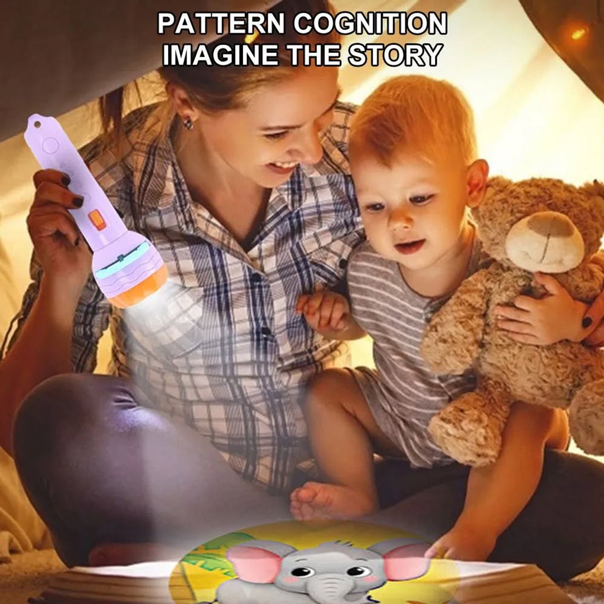 GENERICO - Juguete educativo linterna de proyección dibujos 115cm