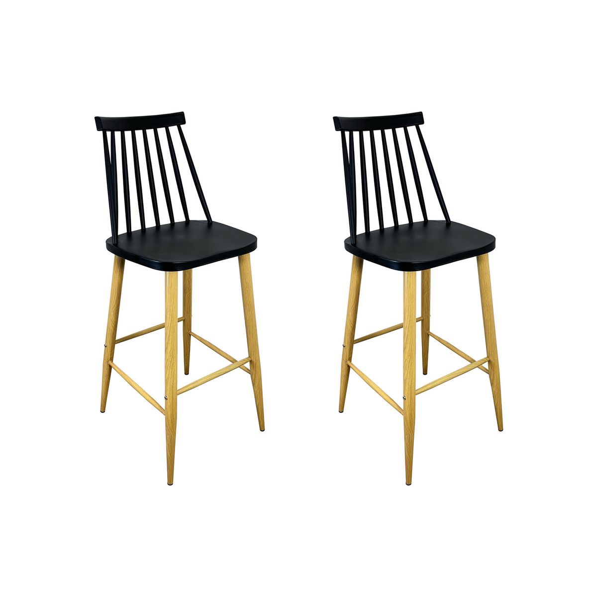 ALAIA HOME - Pack 2 Taburetes bar Nórdico Windsor