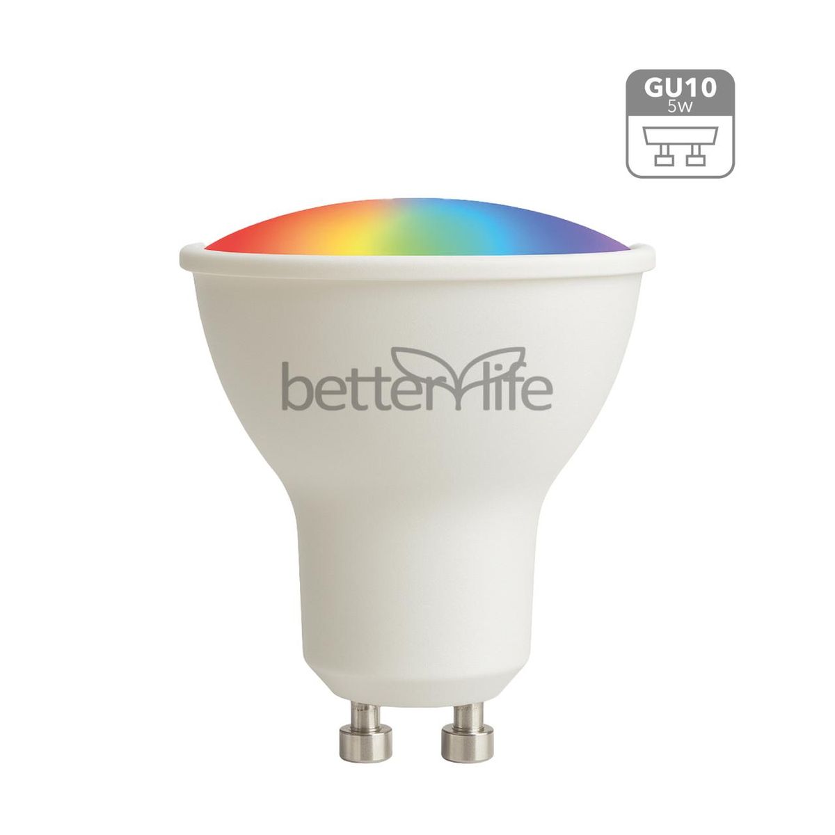 BETTERLIFE - Ampolleta Inteligente LED RGB Wifi 5W GU10 425 lúmenes