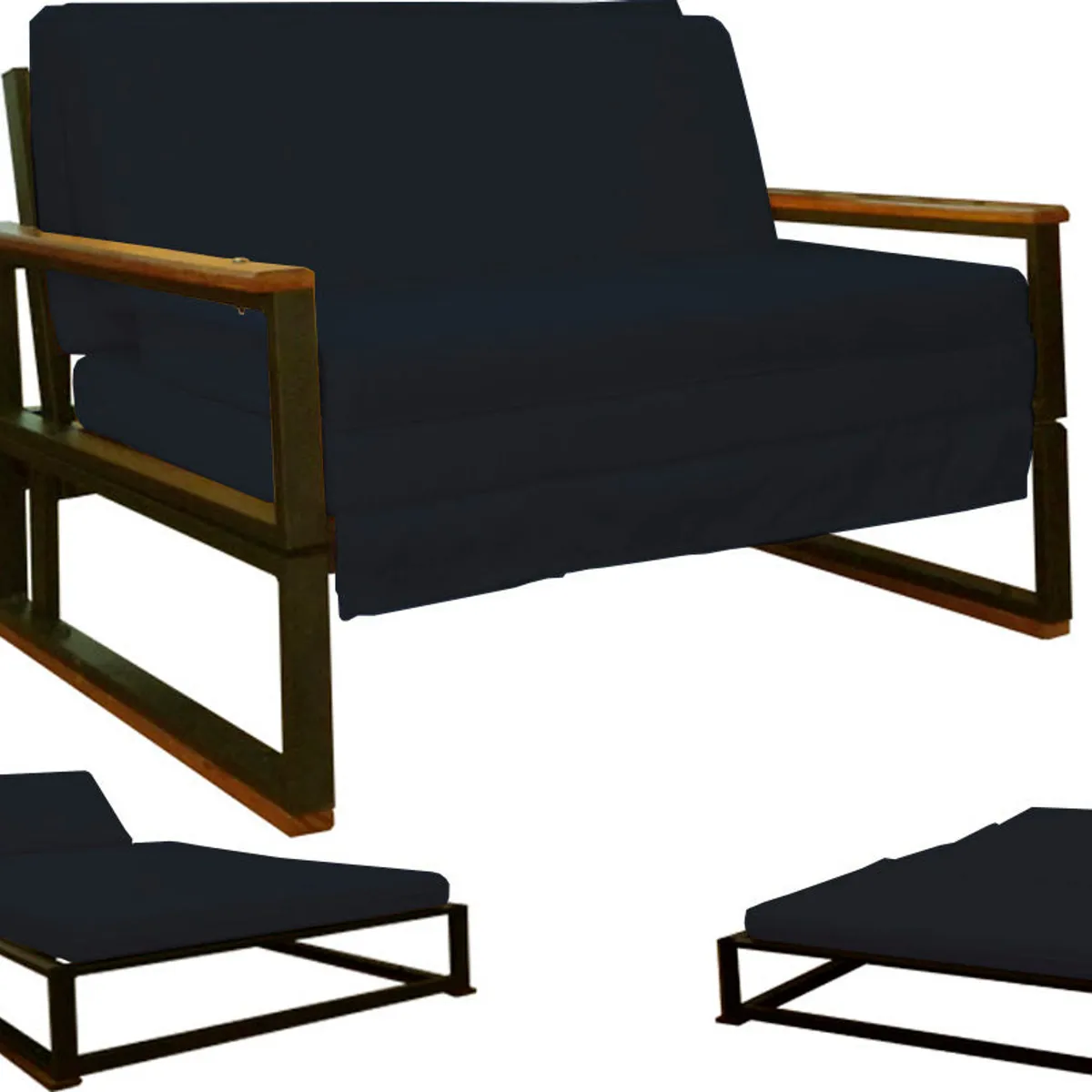 RECUTEX - SOFA FUTON FOLK 1PZA CHOCOLATE
