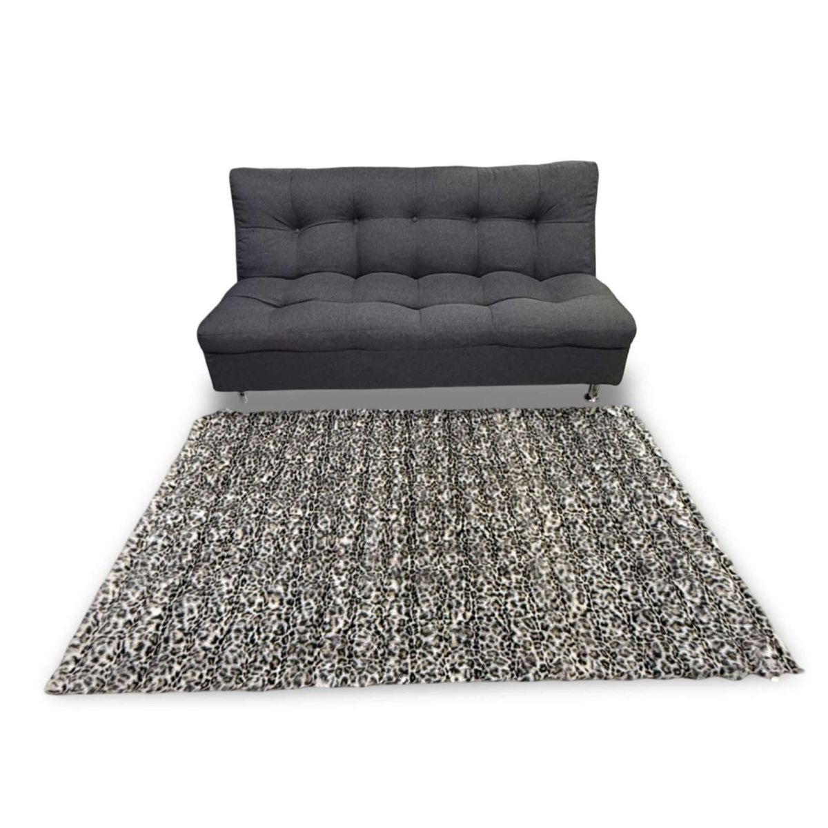 GENERICO - ALFOMBRAS IMITACIÓN PIEL DE CONEJO ANIMAL PRINT OSCURO