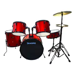 SCORPION - BATERIA DE 5PCS PLATILLO + PISO ROJA BSC-405RD