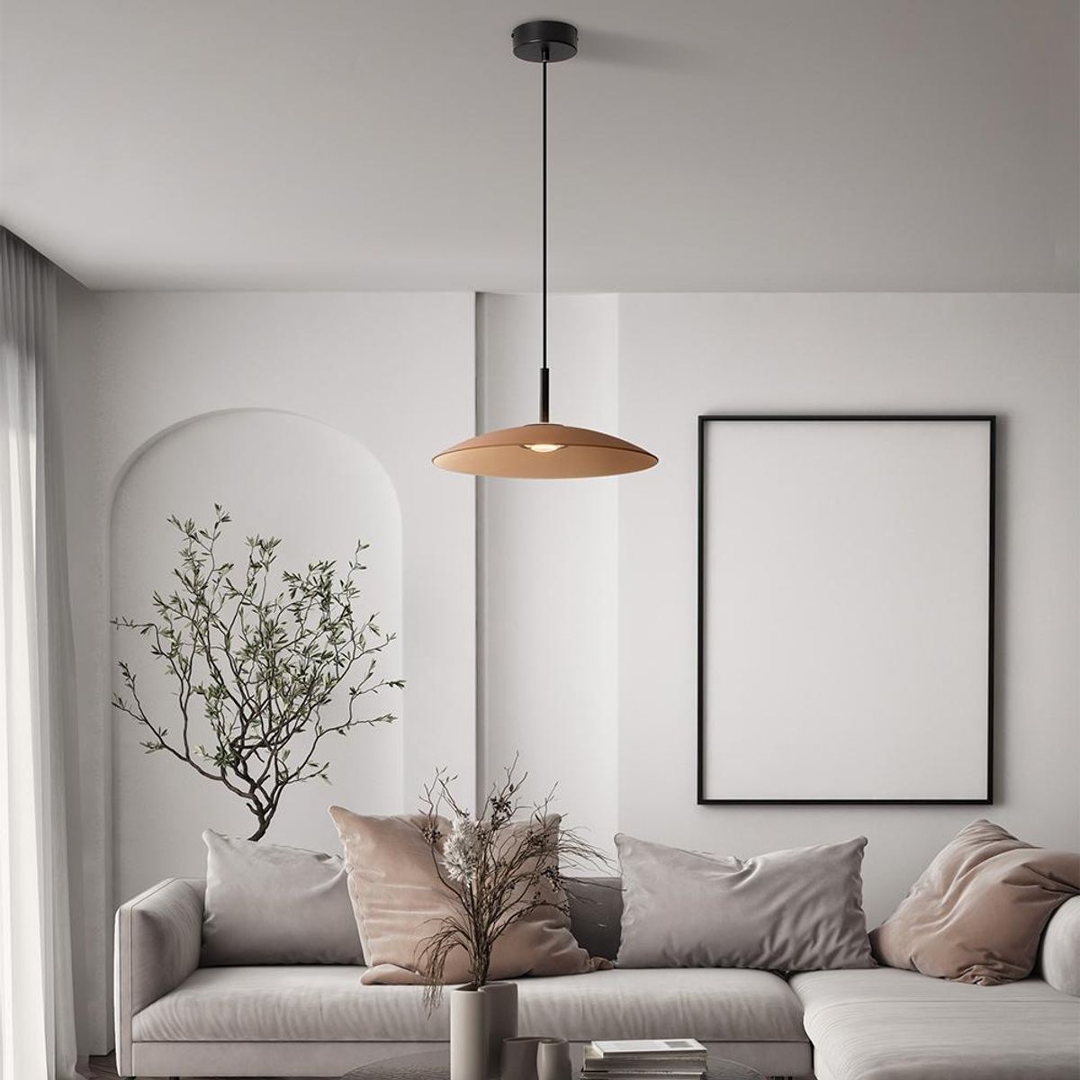 BOSCO - LAMPARA COLGANTE VIDRIO POLIFEMO CAFÉ Ø40cm LED 12W 3000K