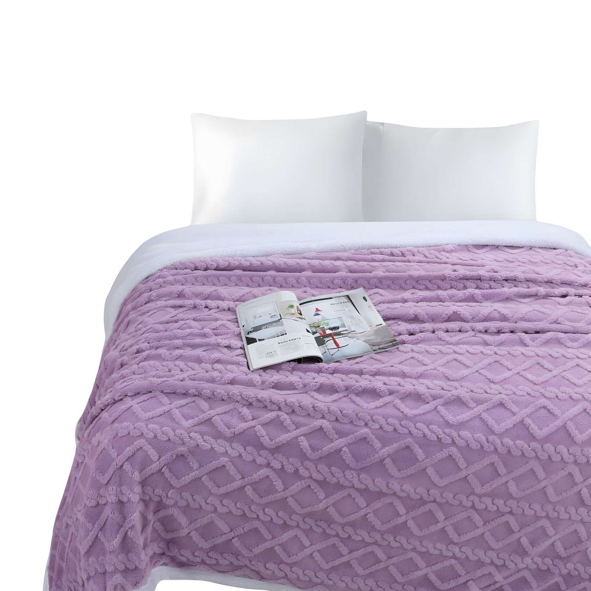 GENERICO - FRAZADAS TEXTURIZADAS 2 PLAZA 230x200 cm J6