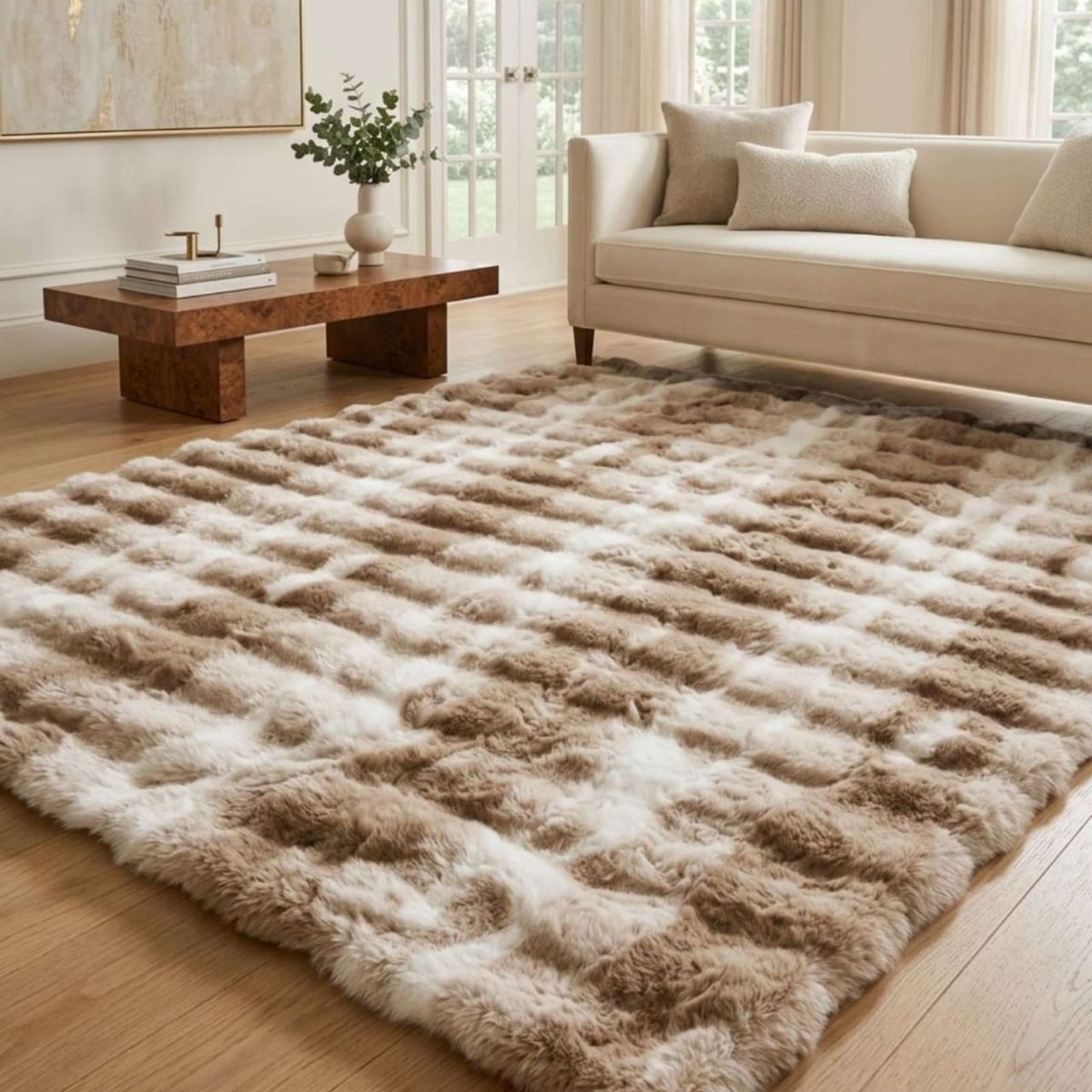 GENERICO - Alfombra Mullida De Peluche Sintético 120x180cm