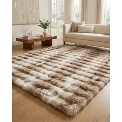GENERICO - Alfombra Mullida De Peluche Sintético 120x180cm