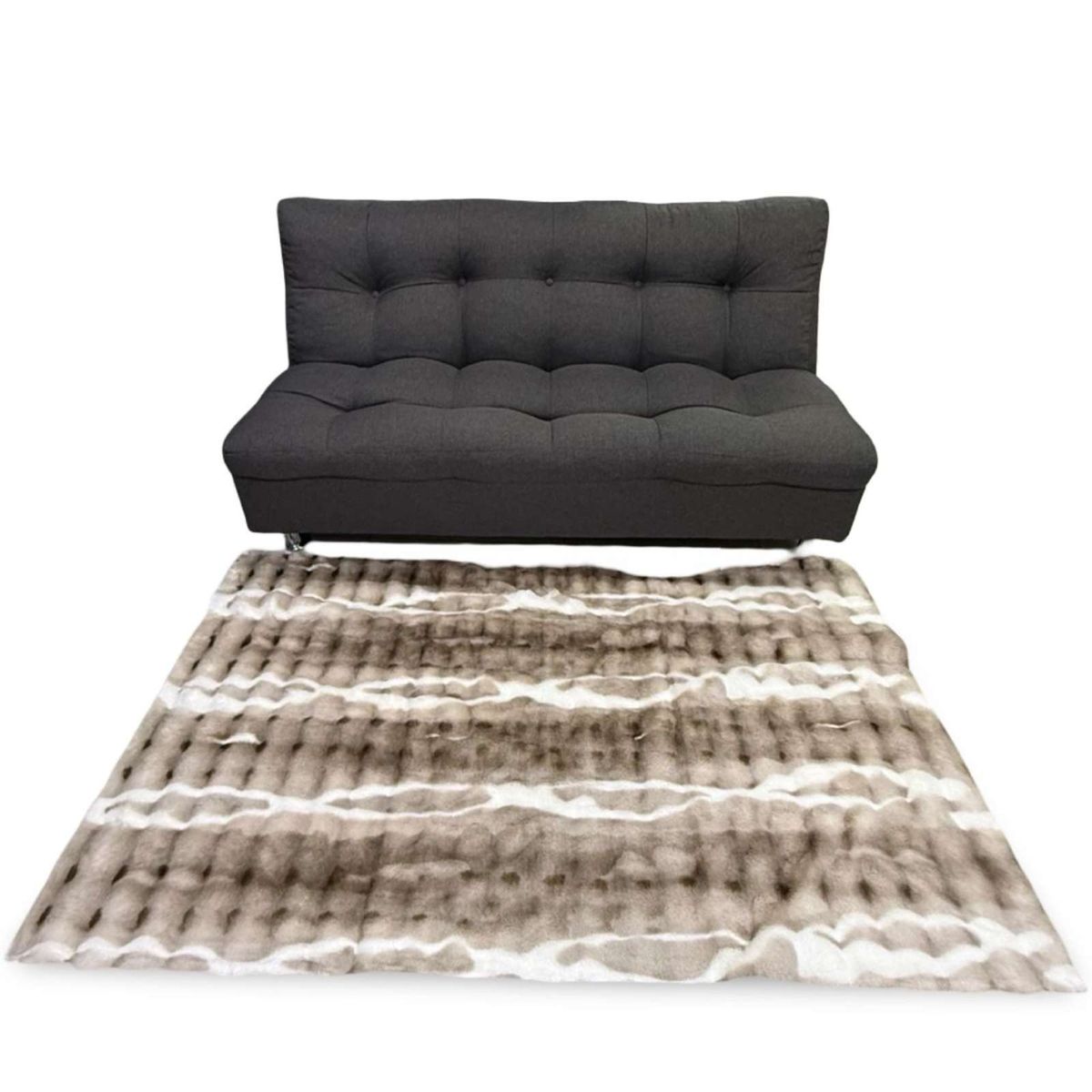 GENERICO - ALFOMBRAS IMITACIÓN PIEL DE CONEJO CAFE OSCURO