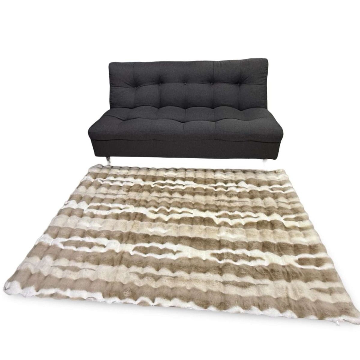 GENERICO - ALFOMBRAS IMITACIÓN PIEL DE CONEJO CAFÉ CLARO