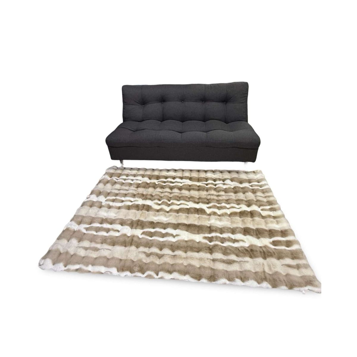 GENERICO - ALFOMBRAS IMITACIÓN PIEL DE CONEJO CAFÉ CLARO