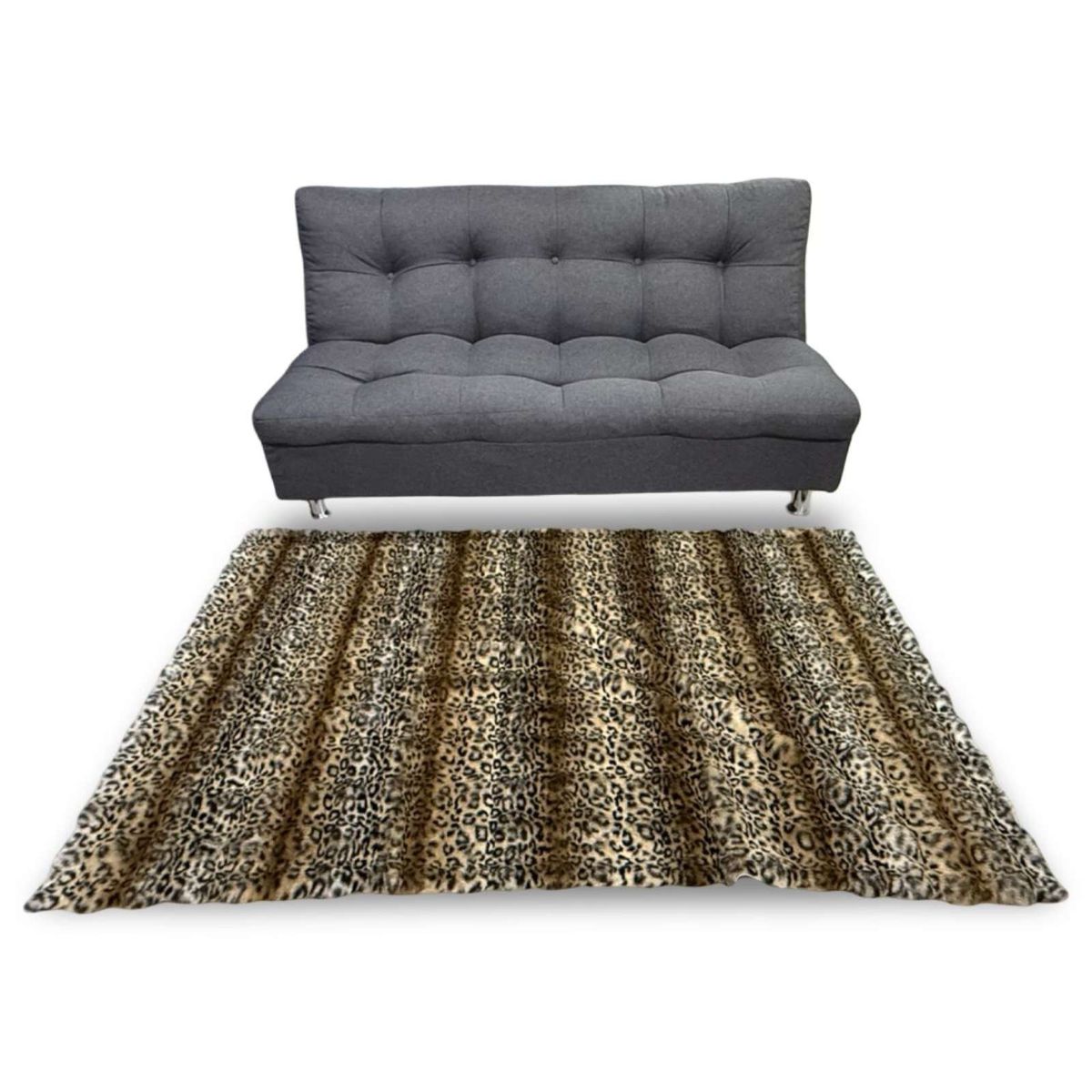 GENERICO - ALFOMBRAS IMITACIÓN PIEL DE CONEJO ANIMAL PRINT CAFÉ