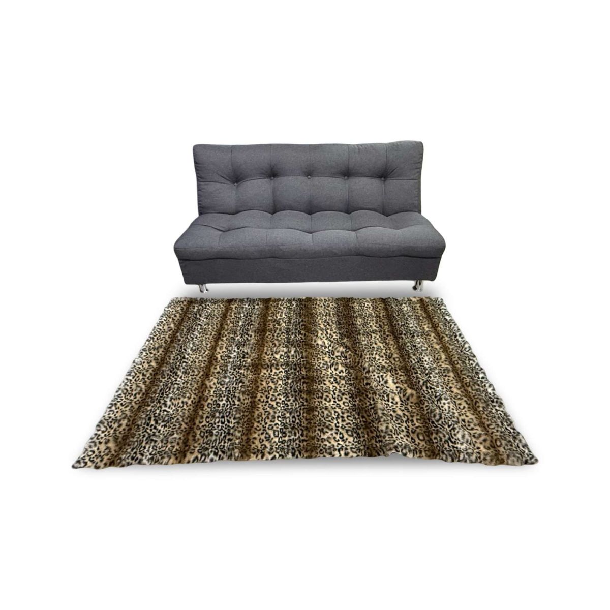 GENERICO - ALFOMBRAS IMITACIÓN PIEL DE CONEJO ANIMAL PRINT CAFÉ