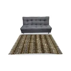 GENERICO - ALFOMBRAS IMITACIÓN PIEL DE CONEJO ANIMAL PRINT CAFÉ