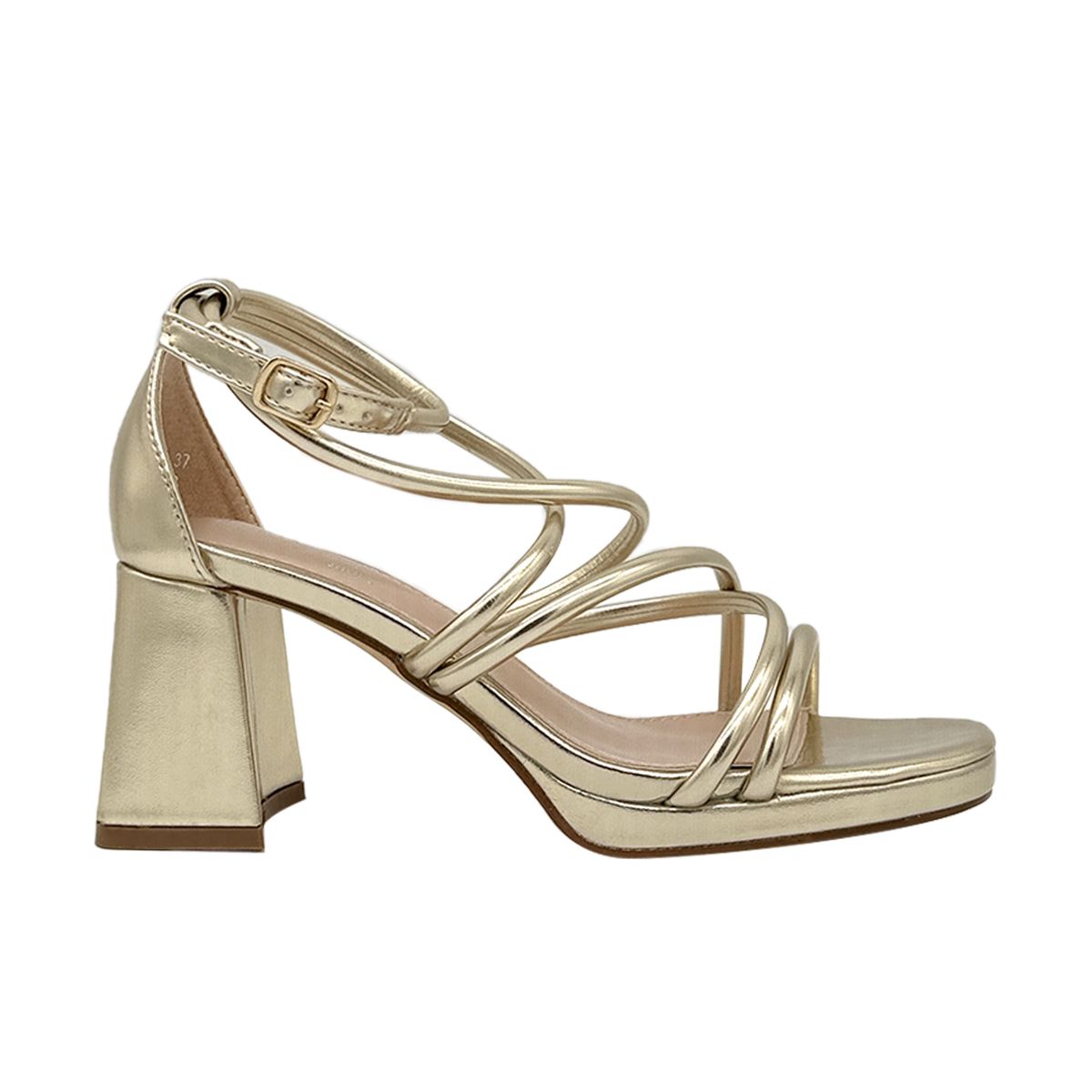 DINASTELLA - Sandalia para mujer Dorado Danicolle