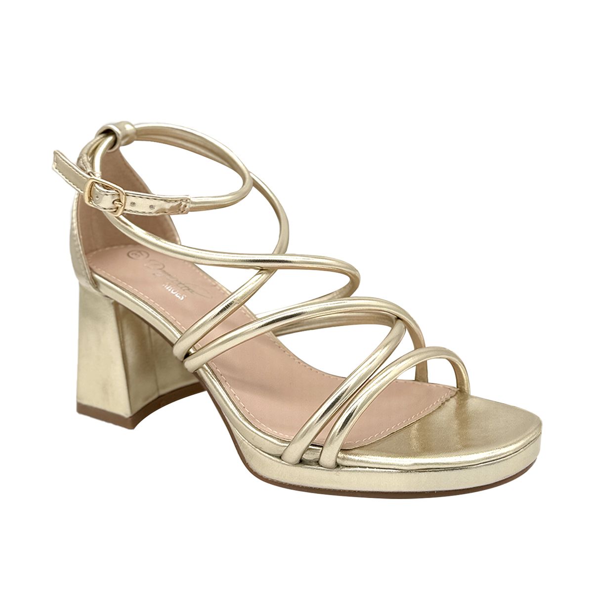 DINASTELLA - Sandalia para mujer Dorado Danicolle