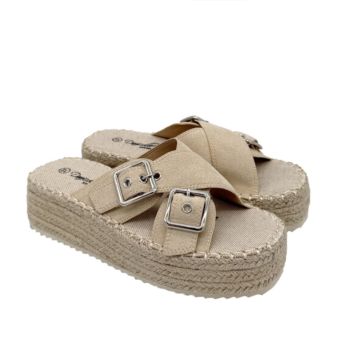 DINASTELLA - Sandalia para mujer Beige Danicolle