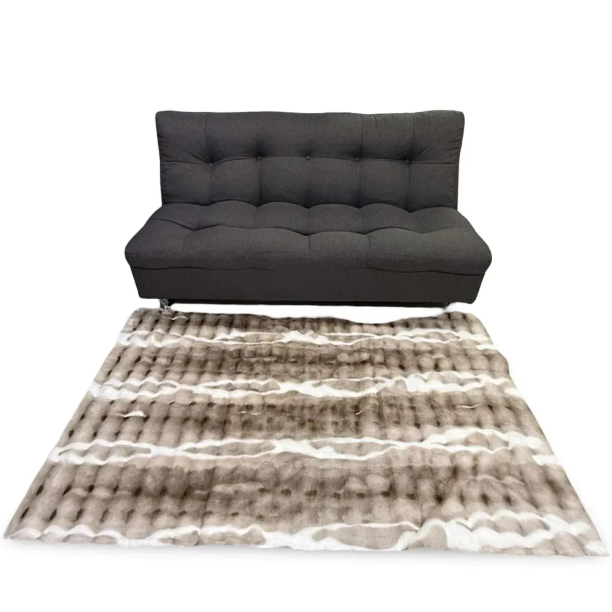 GENERICO - ALFOMBRAS SUAVE ESTILO PIEL DE CONEJO  CAFE OSCURO