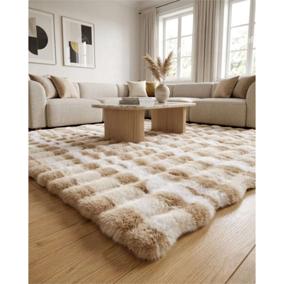 GENERICO - Alfombra Mullida De Peluche Sintético 120x180cm