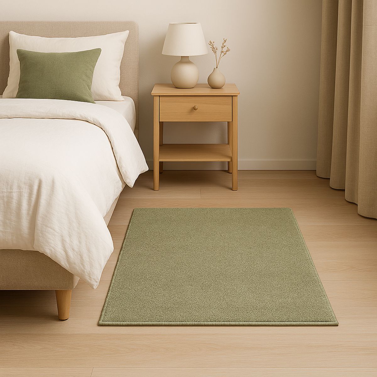 ELEMENTS & CO - Alfombra Plain Verde 80x120 cm