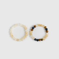 Set Pulseras Mujer Borlas Resina