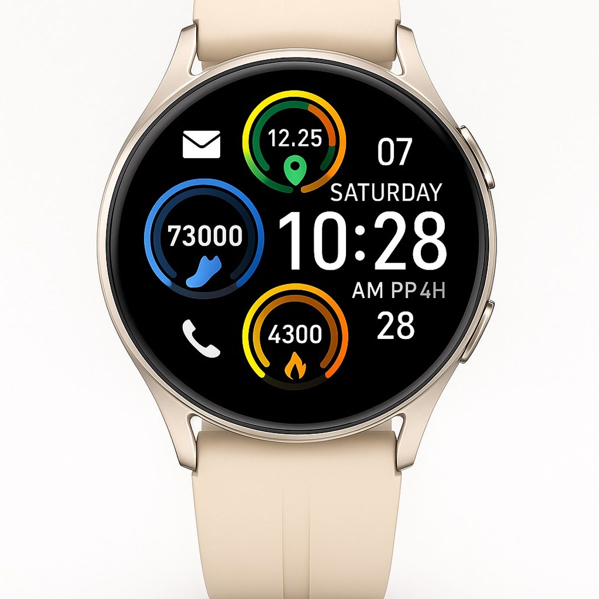 GENERICO - Reloj Inteligente Smartwatch Correa Blanca Bluetooth Monitoreo Salud