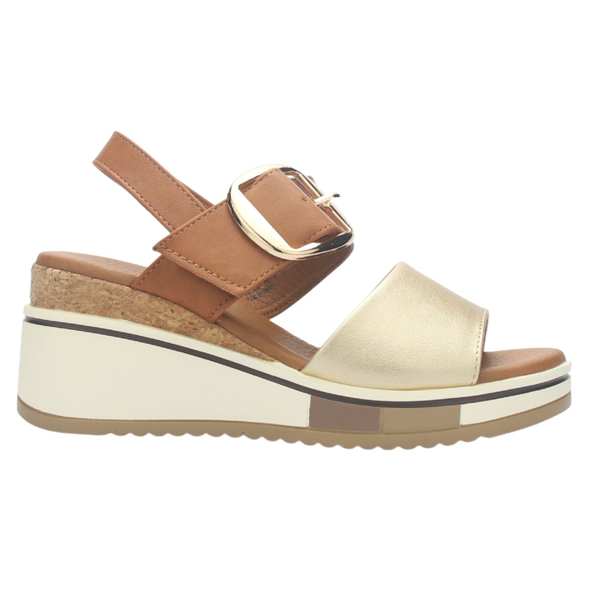 CHALADA - Sandalia Mujer Dorado Casual Chalada Monaco-1