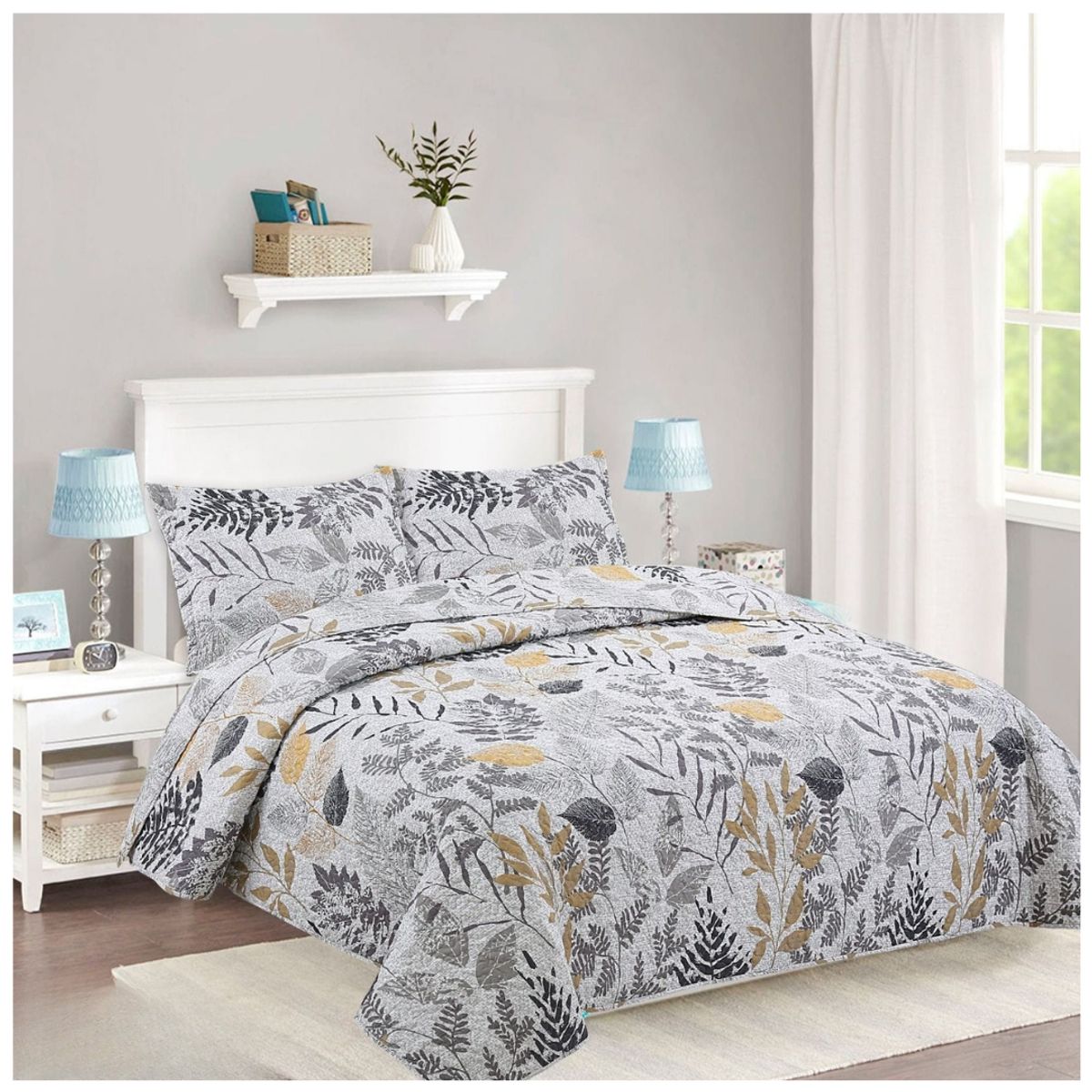 GENERICO - Cubrecama Verano 2 Plazas Quilt De Diseños Estampados