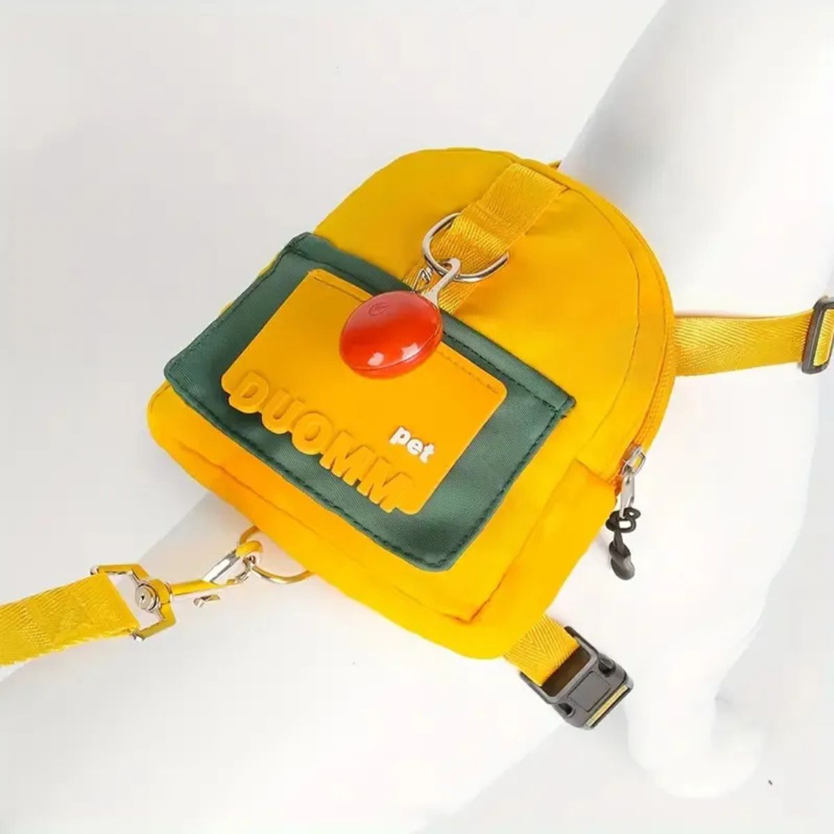 GENERICO - Set Arnés Ajustable Con Mochila Para Mascotas Amarillo S