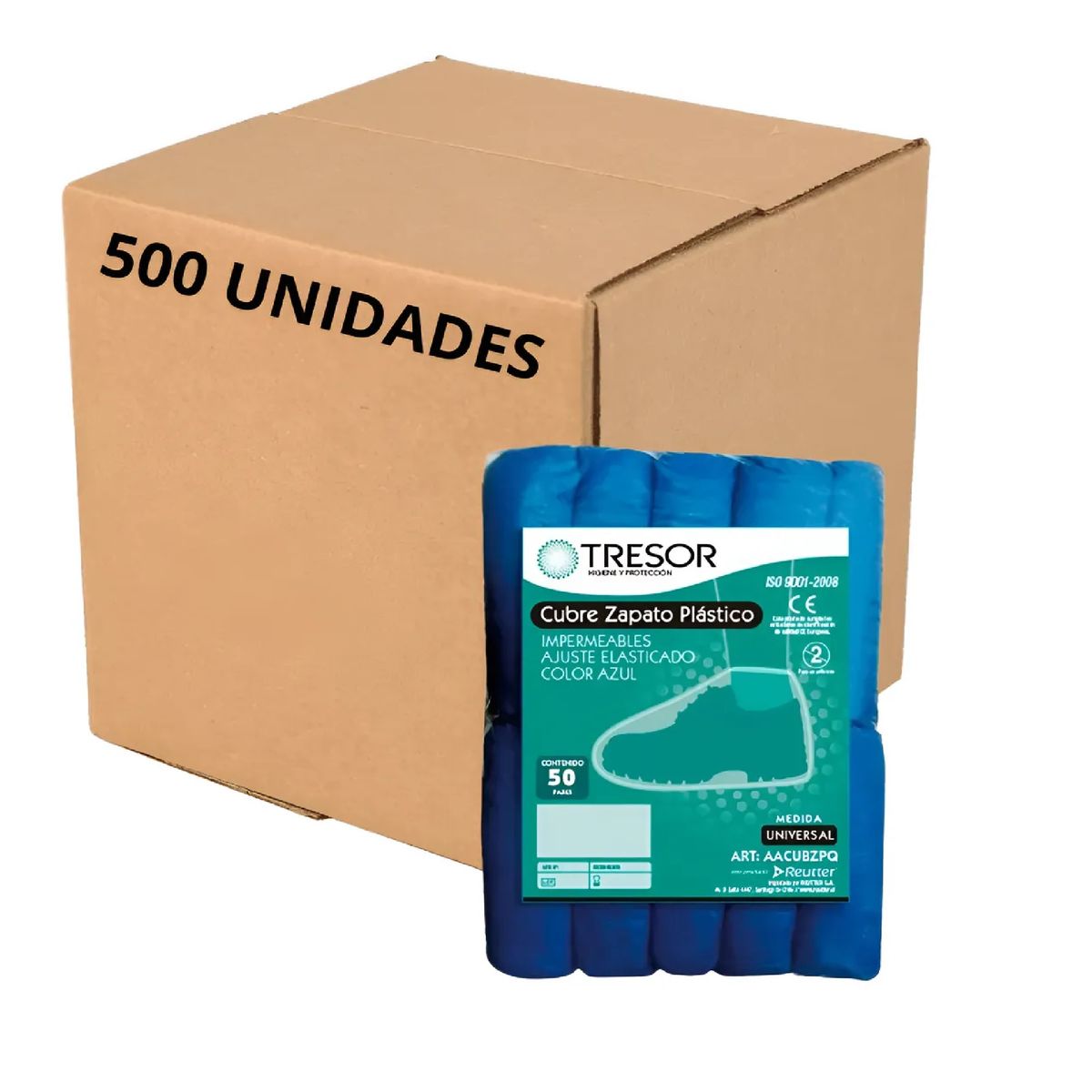 REUTTER - Cubre Zapato Tresor 500 Unidades Antideslizante Impermeable