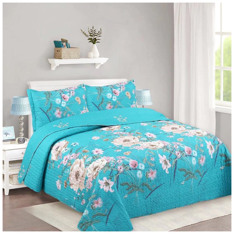 GENERICO - Cubrecama Verano 2 Plazas Quilt De Diseños Estampados