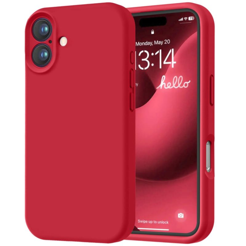 GENERICO - Carcasa Funda Para iPhone 17 Silicona Rojo