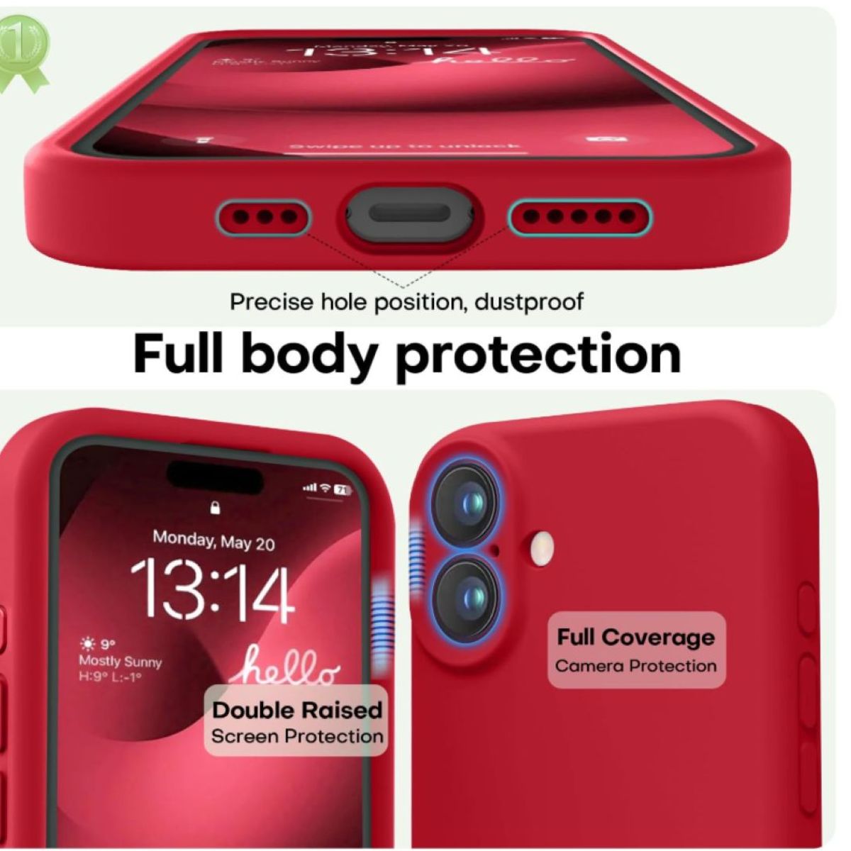 GENERICO - Carcasa Funda Para iPhone 17 Silicona Rojo