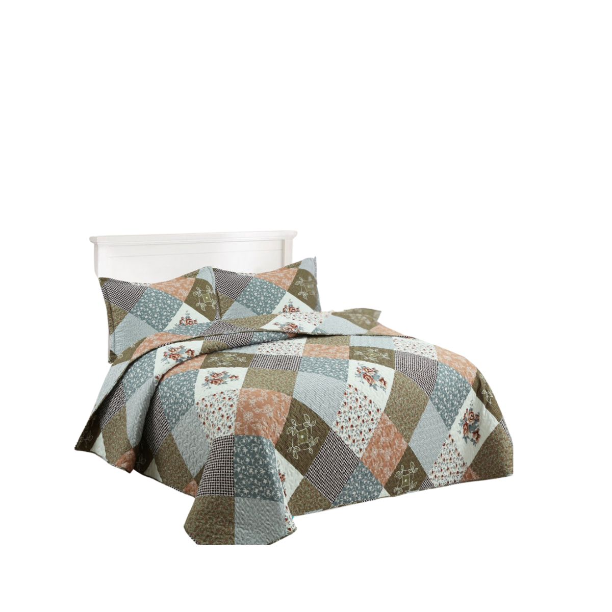 GENERAL TIRE - Cubrecama Verano 2 Plazas Quilt De Diseños Estampados