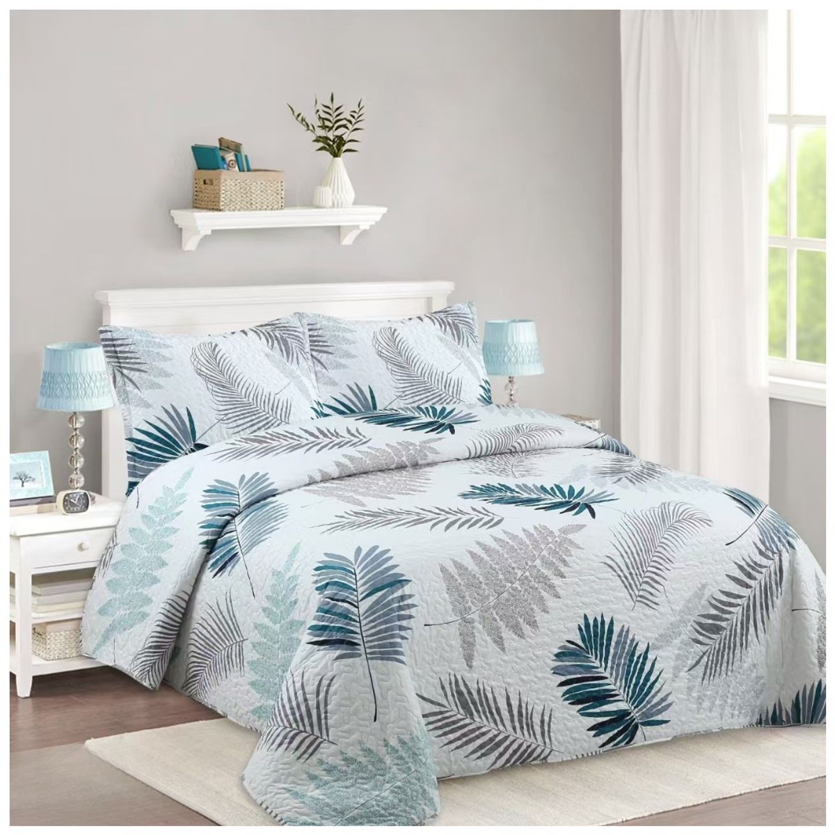 GENERICO - Cubrecama Verano 2 Plazas Quilt De Diseños Estampados