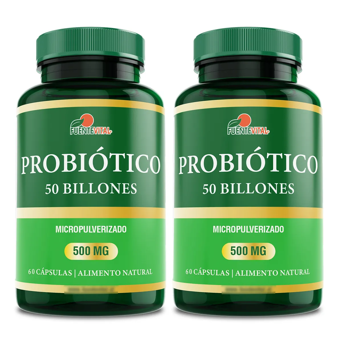 FUENTEVITAL - Pack 2 Probiótico Digestivo 50 Billones 60 Cápsulas