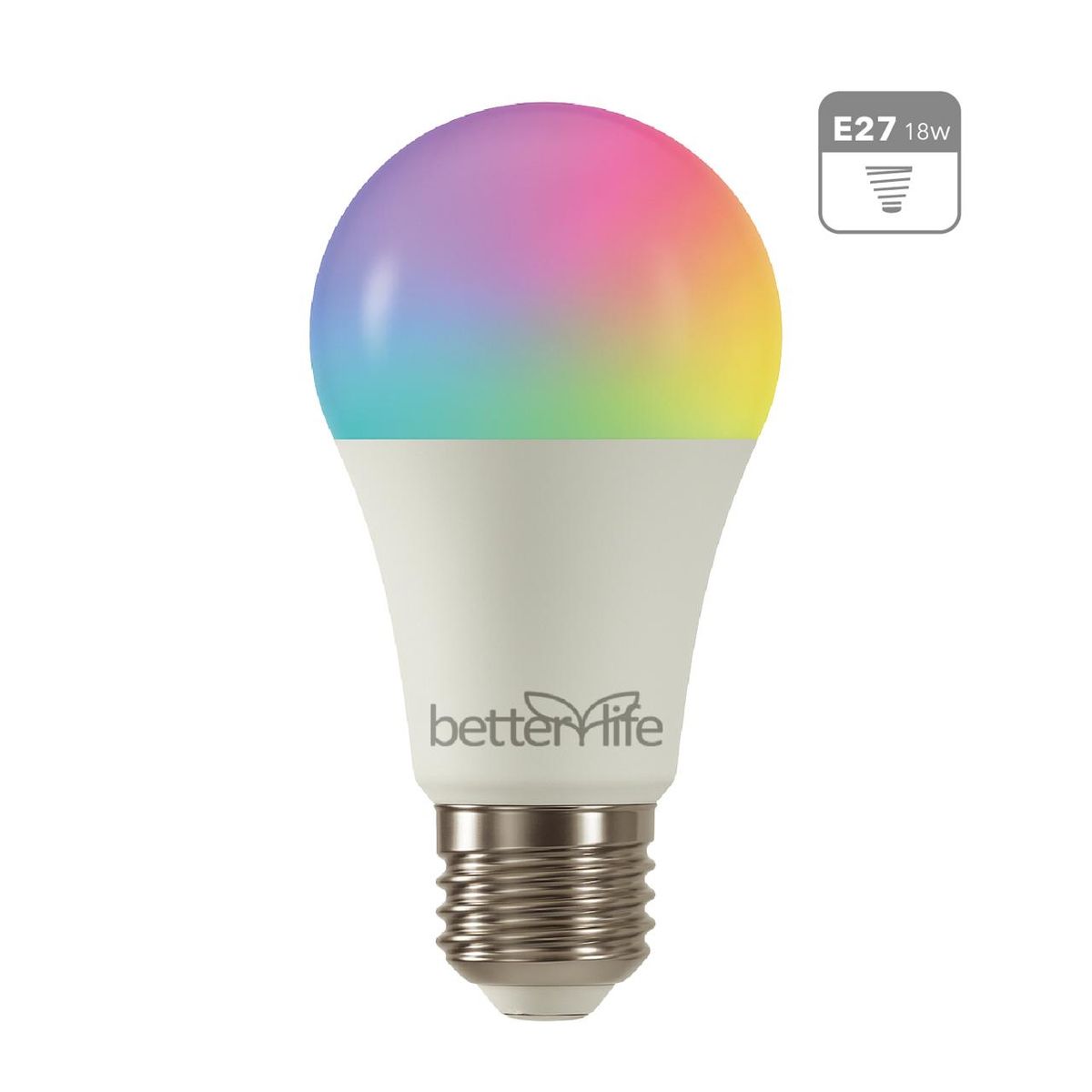 BETTERLIFE - Ampolleta Inteligente LED RGB Wifi 18W E27 1500 lúmenes