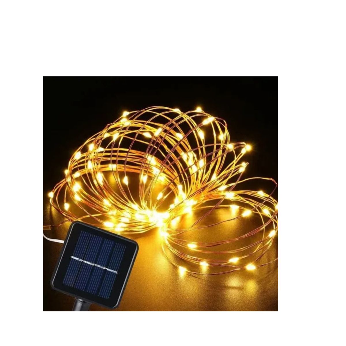 GENERICO - Luces Hadas Navidad Decorativas 10m Solares SKU TN