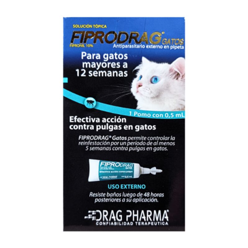 DRAG PHARMA - Fiprodrag Pipeta Anti Pulgas Gatos 05ml