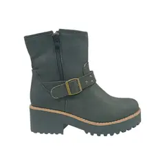 HERIEL - Bota Negra Tachas Mujer