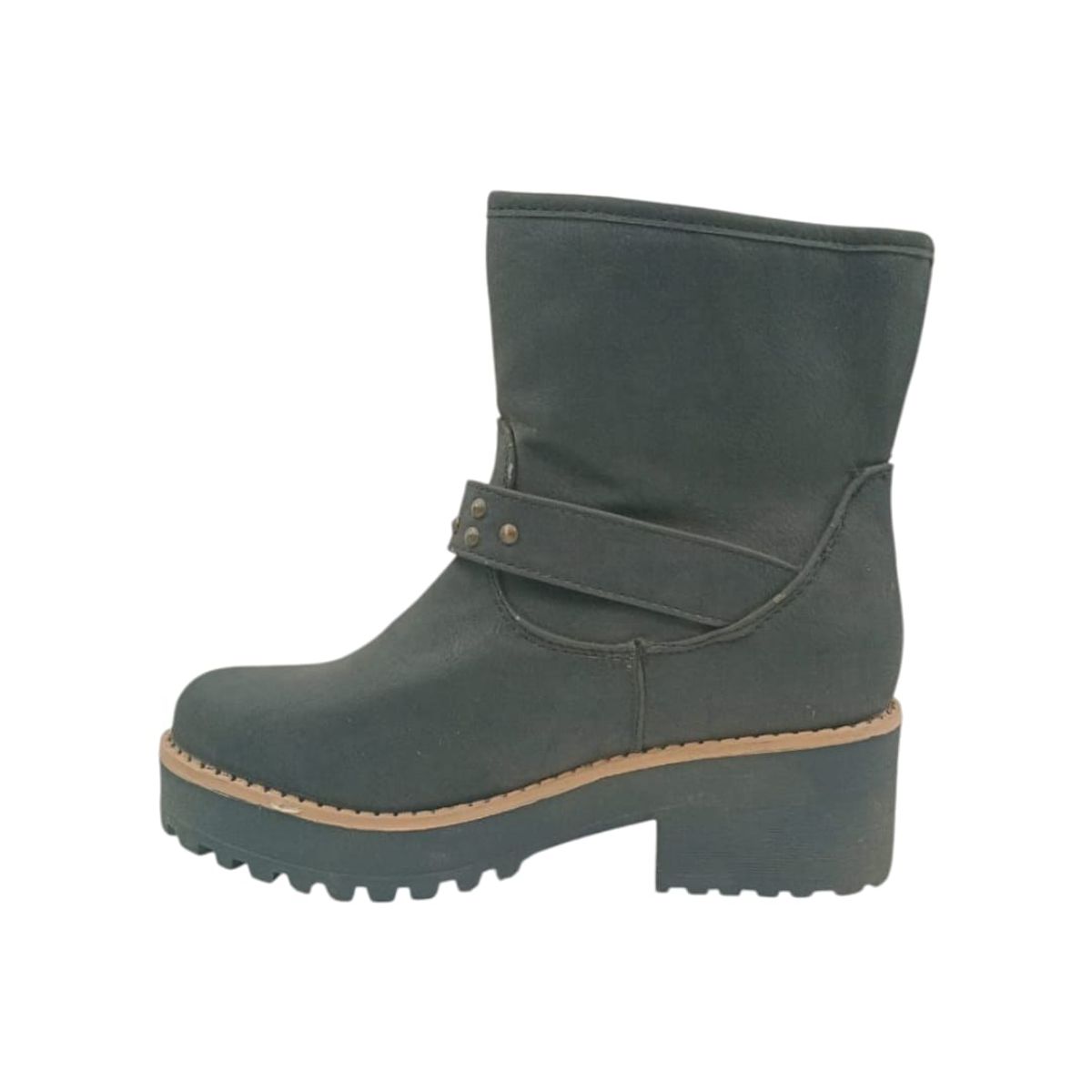 HERIEL - Bota Negra Tachas Mujer