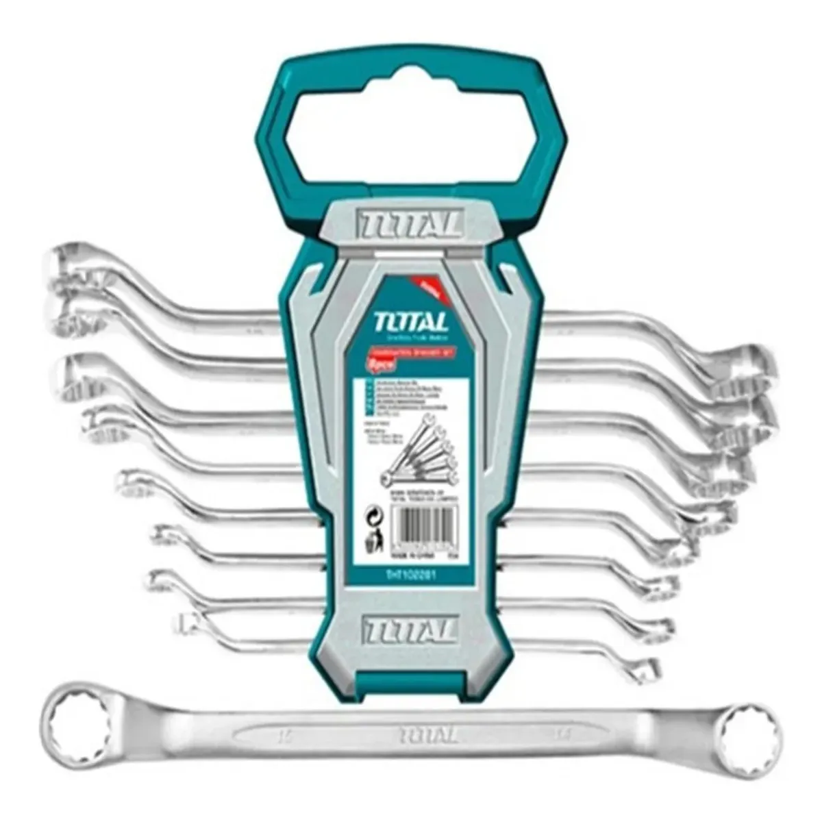 TOTAL TOOLS - Juego De Llaves Curva Doble Corona 8 Piezas Total