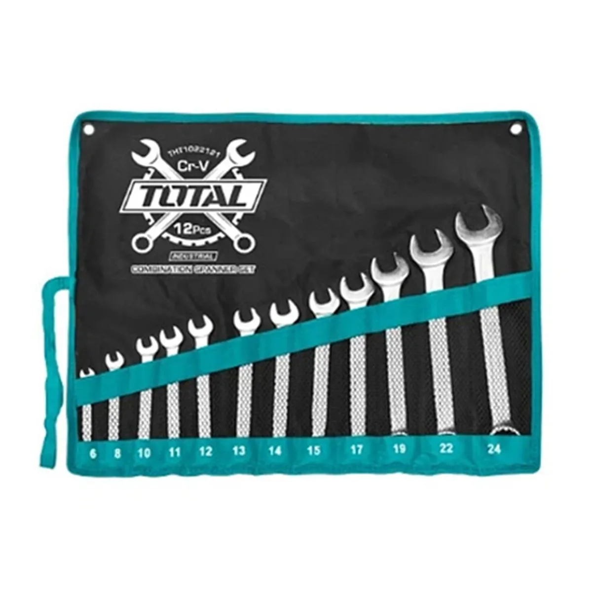 TOTAL TOOLS - Set Juego De Llaves Punta Corona 6-24mm 12 Pcs