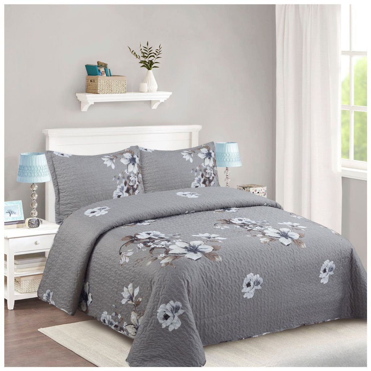 GENERICO - Cubrecama Verano 2 Plazas Quilt De Diseños Estampados