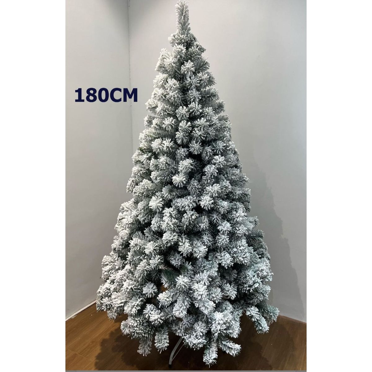 GENERICO - Arbol de Navidad Artificial Pino Verde con Efecto Nevado 1,80 mts